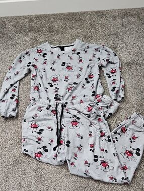 Disney Gray Mickey Mouse Pajama Set